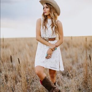 NWT white lace dress.  Doe & Rae